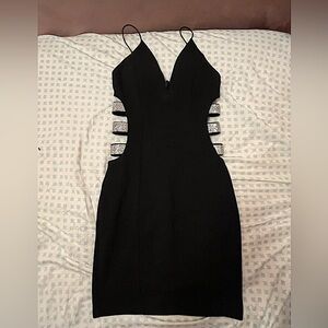 Windsor Black and White Bodycon Dress Spaghetti Strap